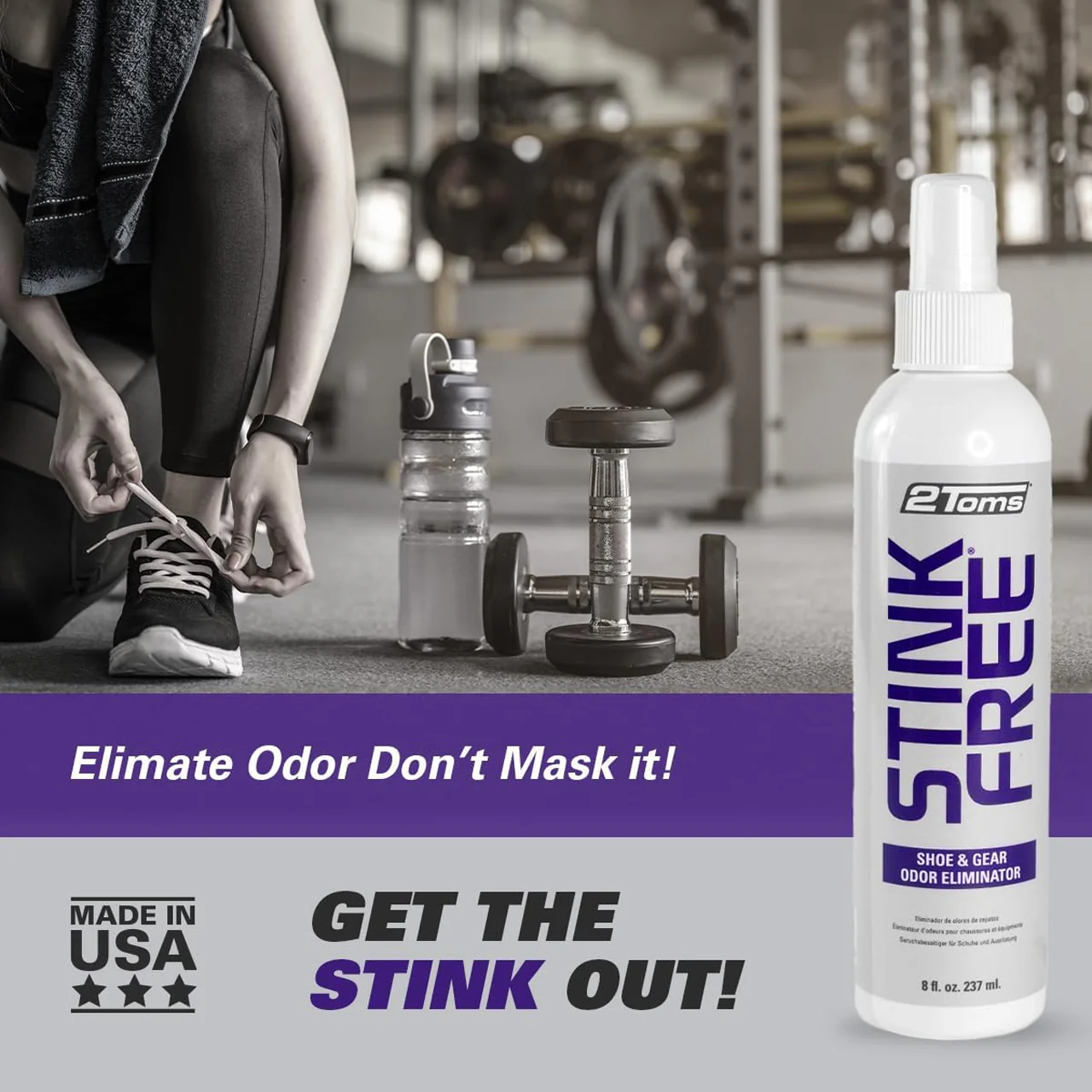 2TOMS - Stink Free Shoe & Gear Odor Eliminator | 237 mL - Image 3