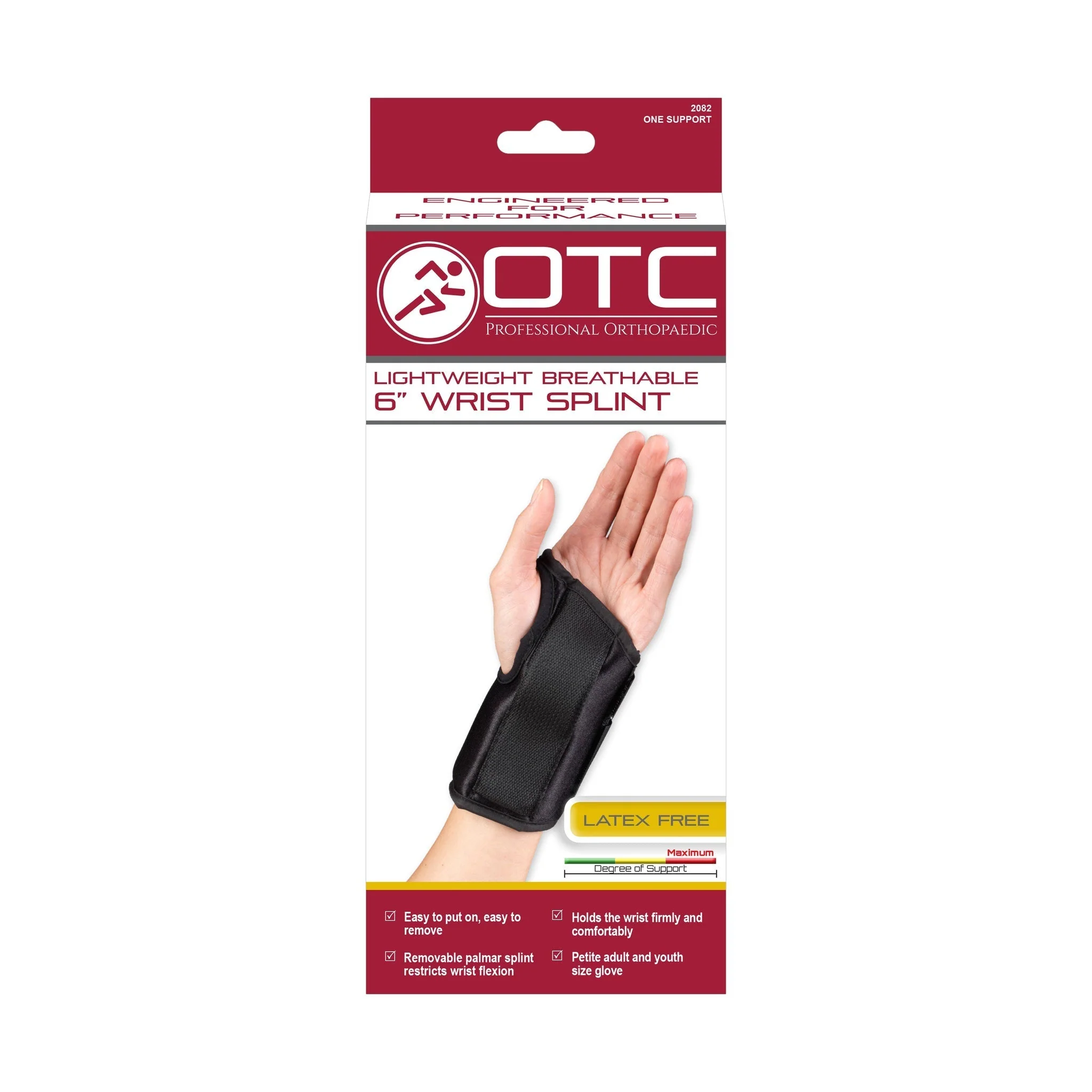 OTC - 6" Wrist Brace Black