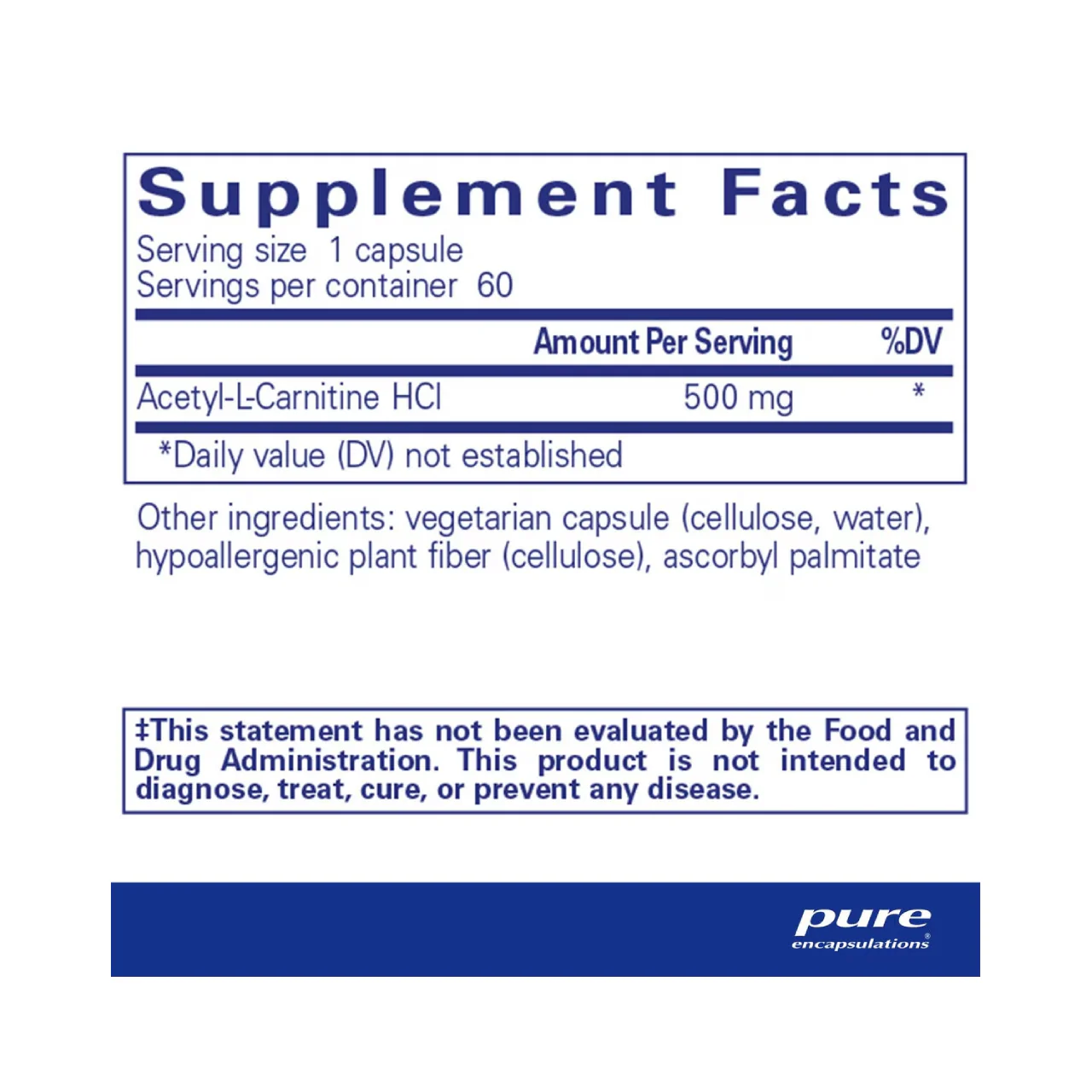 Pure Encapsulations - Acetyl-l-Carnitine | 60 Capsules - Image 2