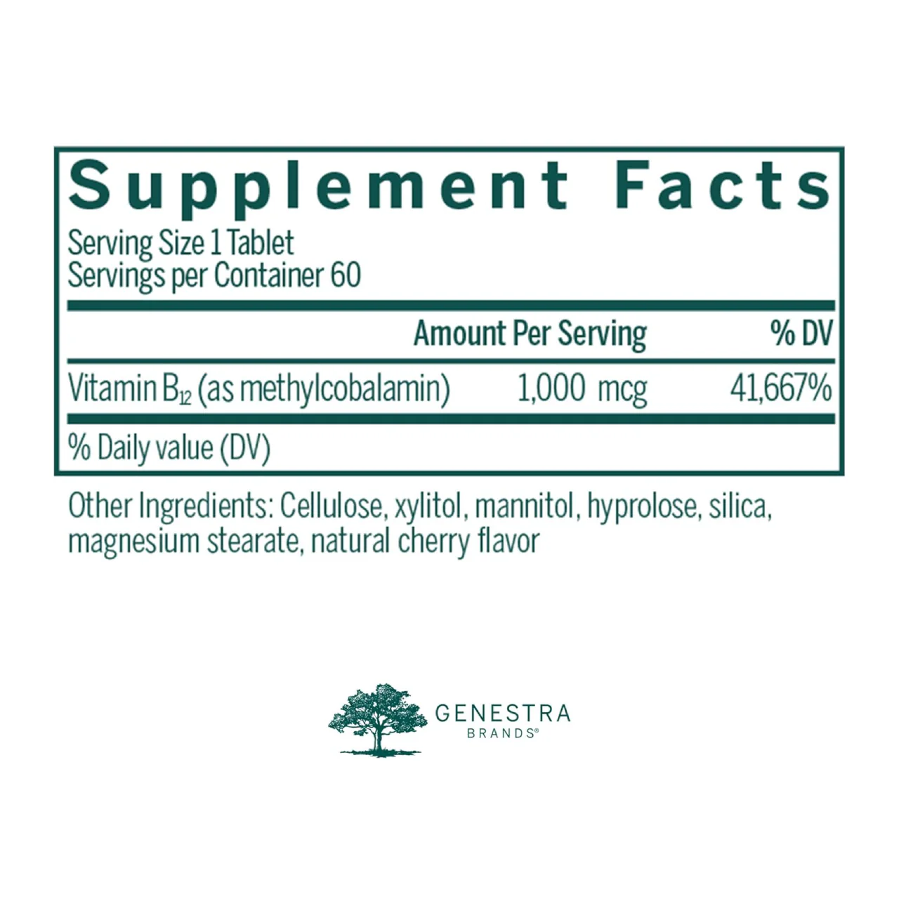 Genestra - Active Chewable B12 | 60 Tablets - Image 2