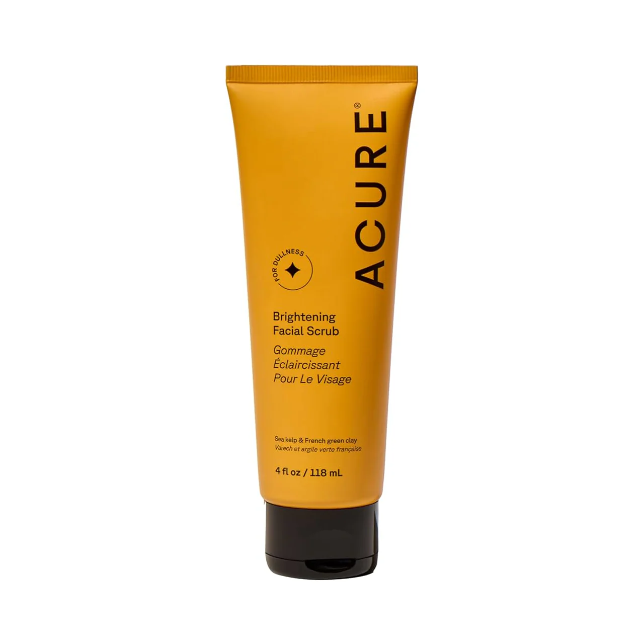 Acure - Brightening Facial Scrub, Sea Kelp & French Green Clay | 118 mL