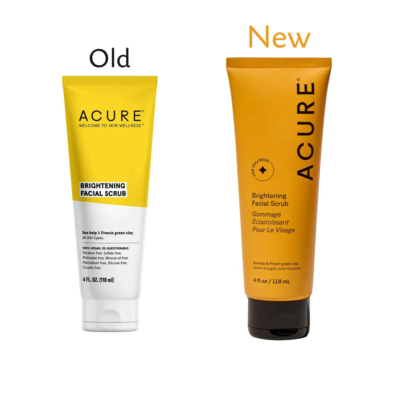 Acure - Brightening Facial Scrub, Sea Kelp & French Green Clay | 118 mL - Image 2