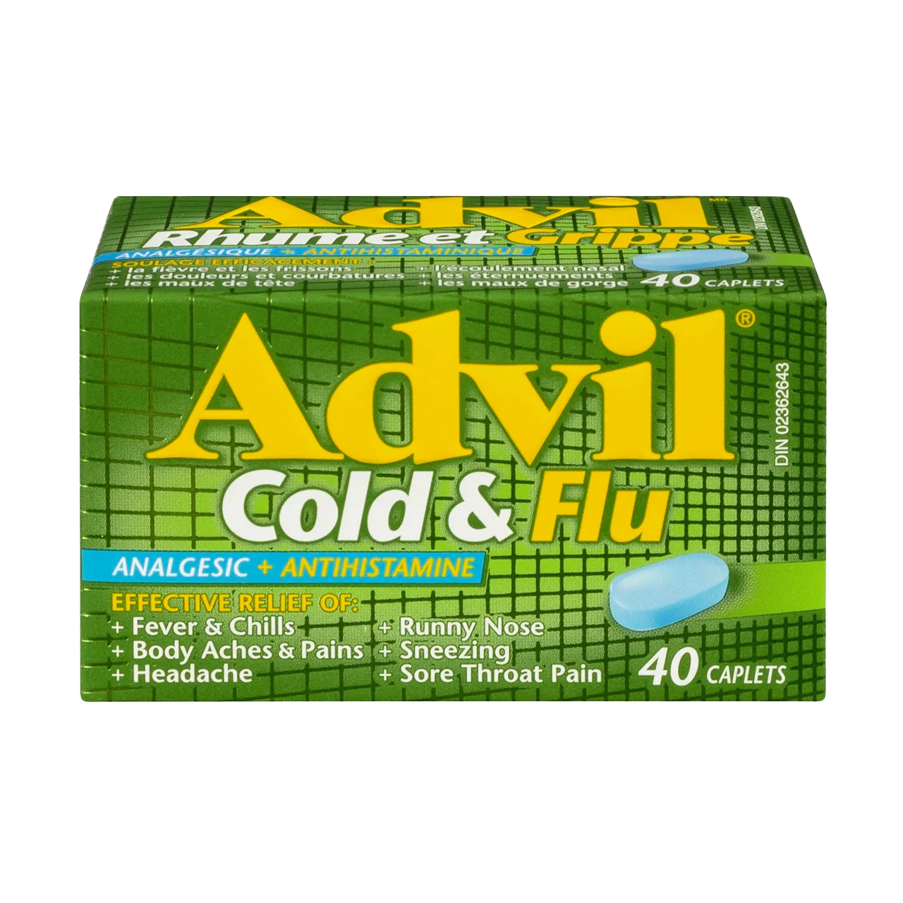 Advil - Cold & Flu, Analgesic + Antihistamine Caplets - Image 2