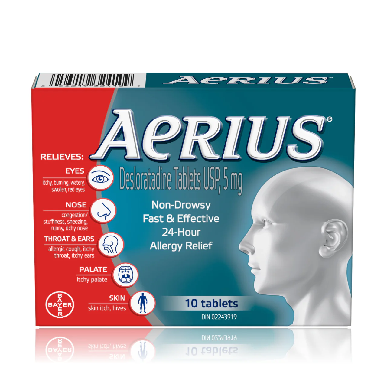 Aerius - Non-Drowsy 24-Hour Allergy Relief | 10 Tablets