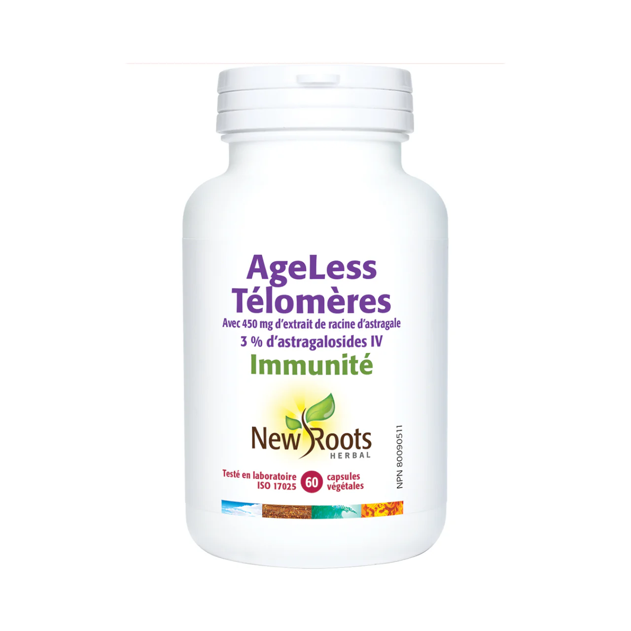 New Roots - Ageless Telomeres With 450 mg Astragalus Root Extract 3% Astragaloside IV | 60 capsules - Image 2