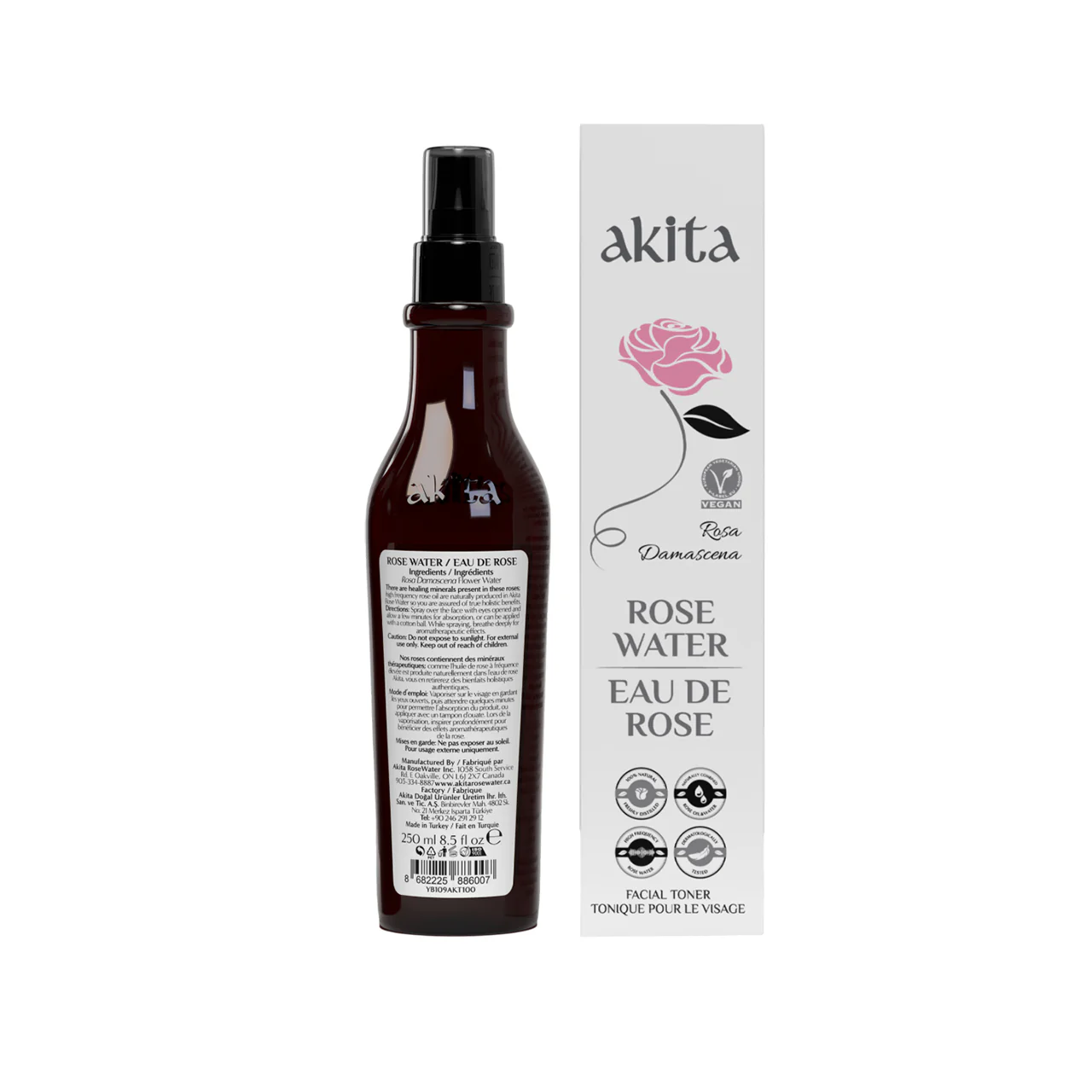 Akita - All Natural Rose Water | 250 mL - Image 2