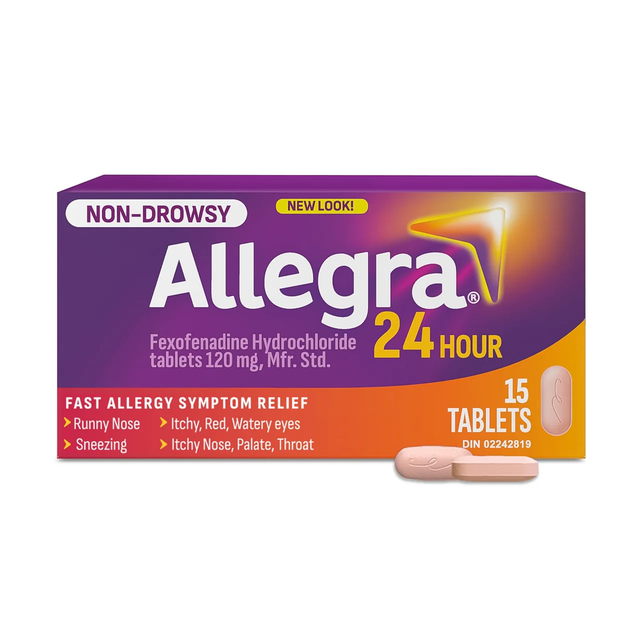 Allegra - 24H Non-Drowsy Fast Allergy Symptom Relief | 15 Tablets
