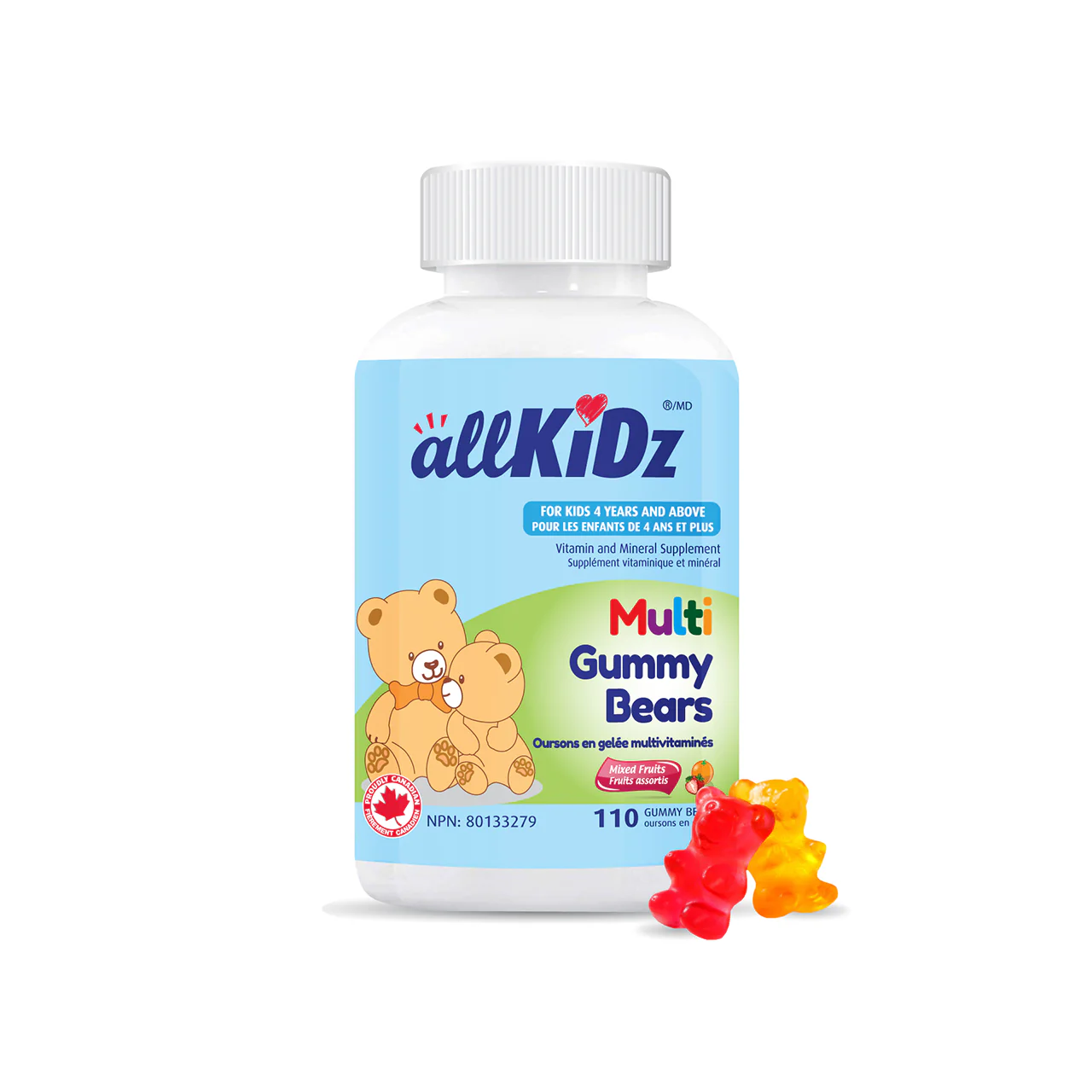 Allkidz - Multi Gummy Bears | 110 Gummies