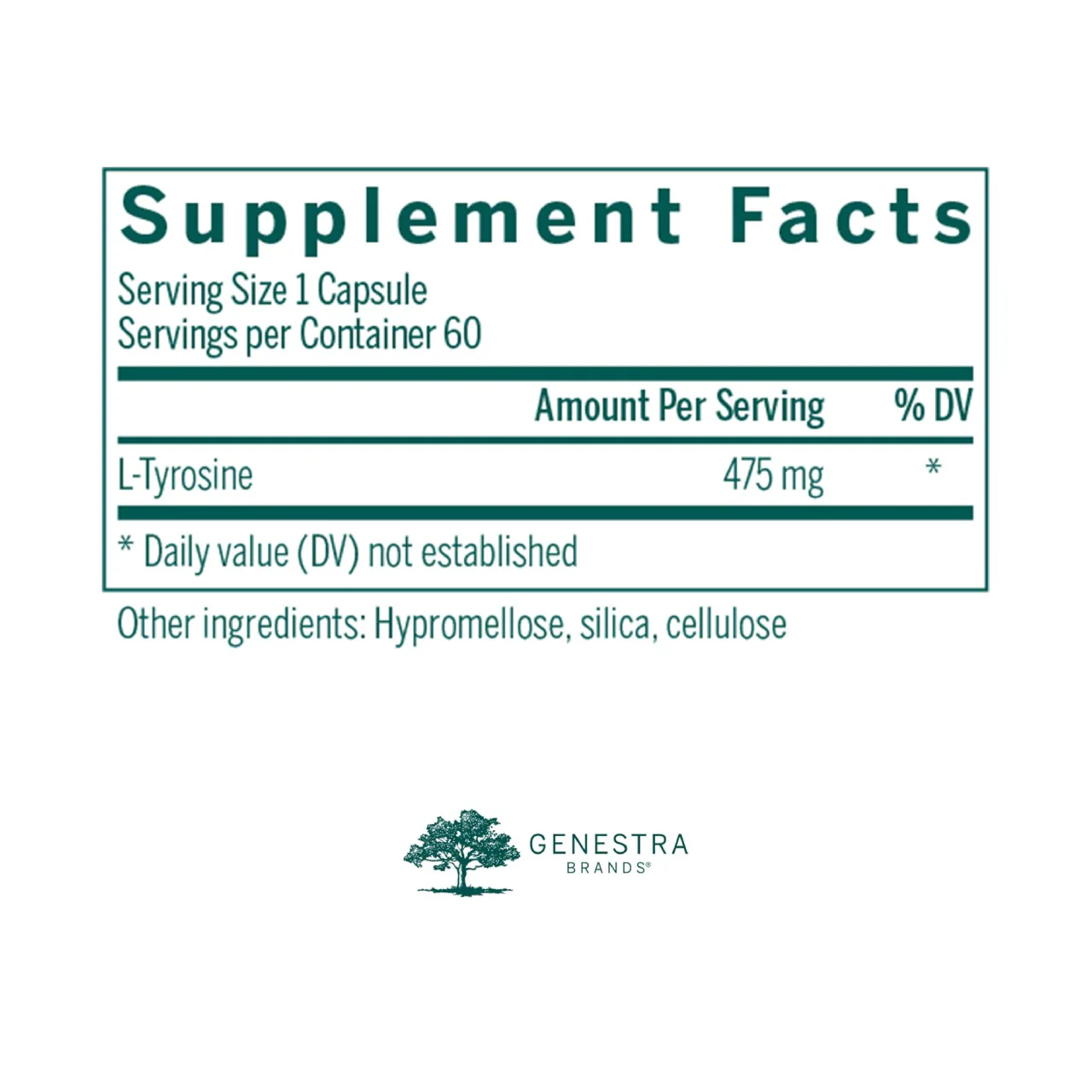 Genestra - Amino L-Tyrosine | 60 Capsules  - Image 2