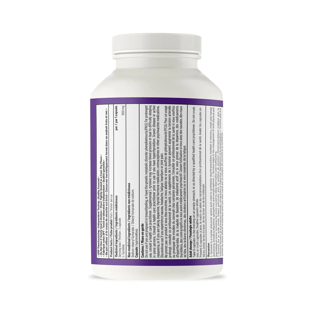 AOR - L-Tyrosine | 180 Capsules - Image 2
