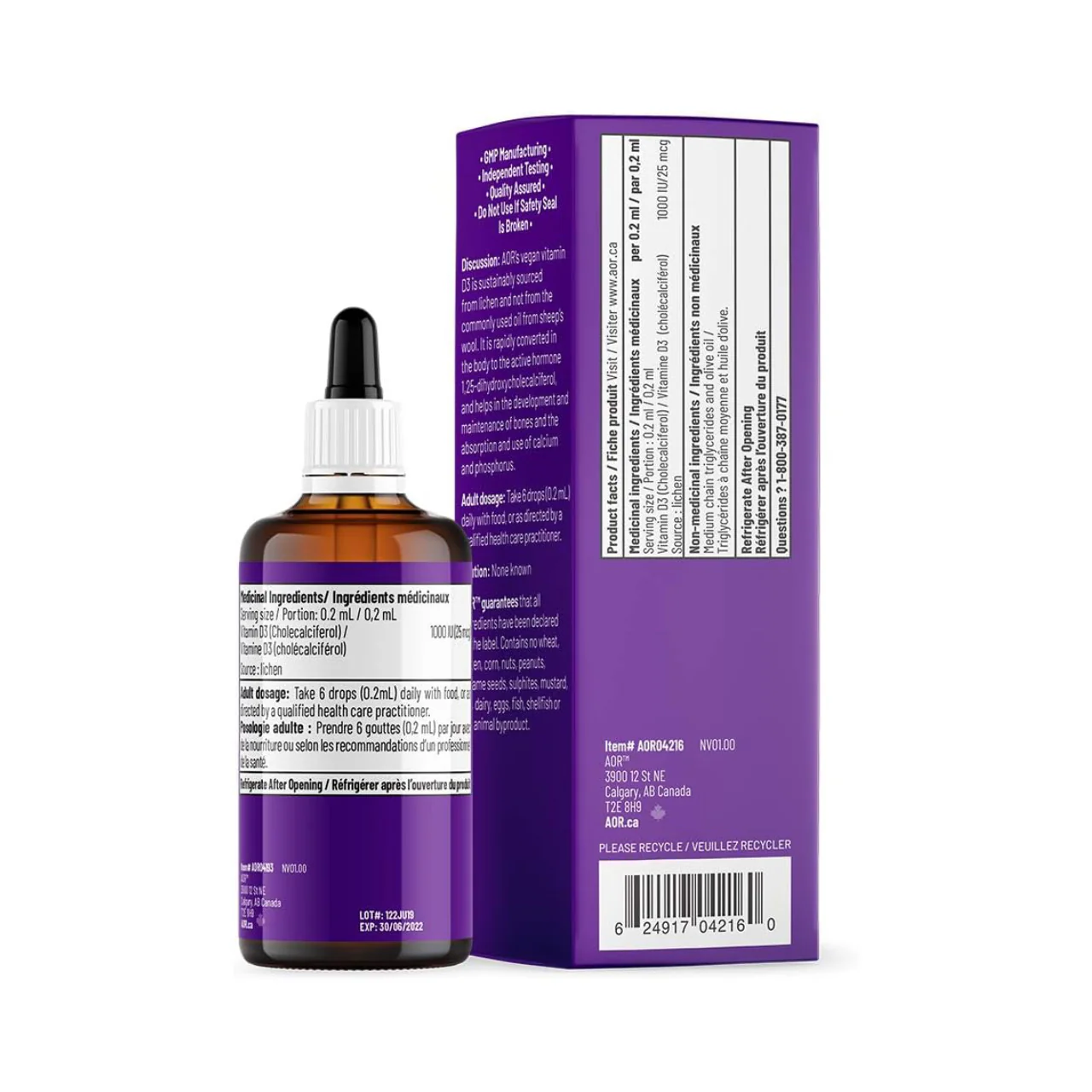 AOR - Liquid Vitamin D3 Drops 1000 IU | 100 mL - Image 2