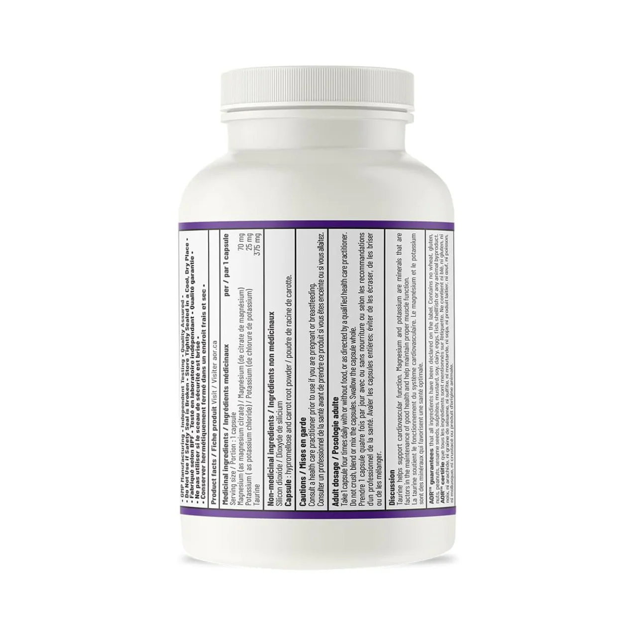 AOR - Mag-K-Taurine | 90 Capsules - Image 2