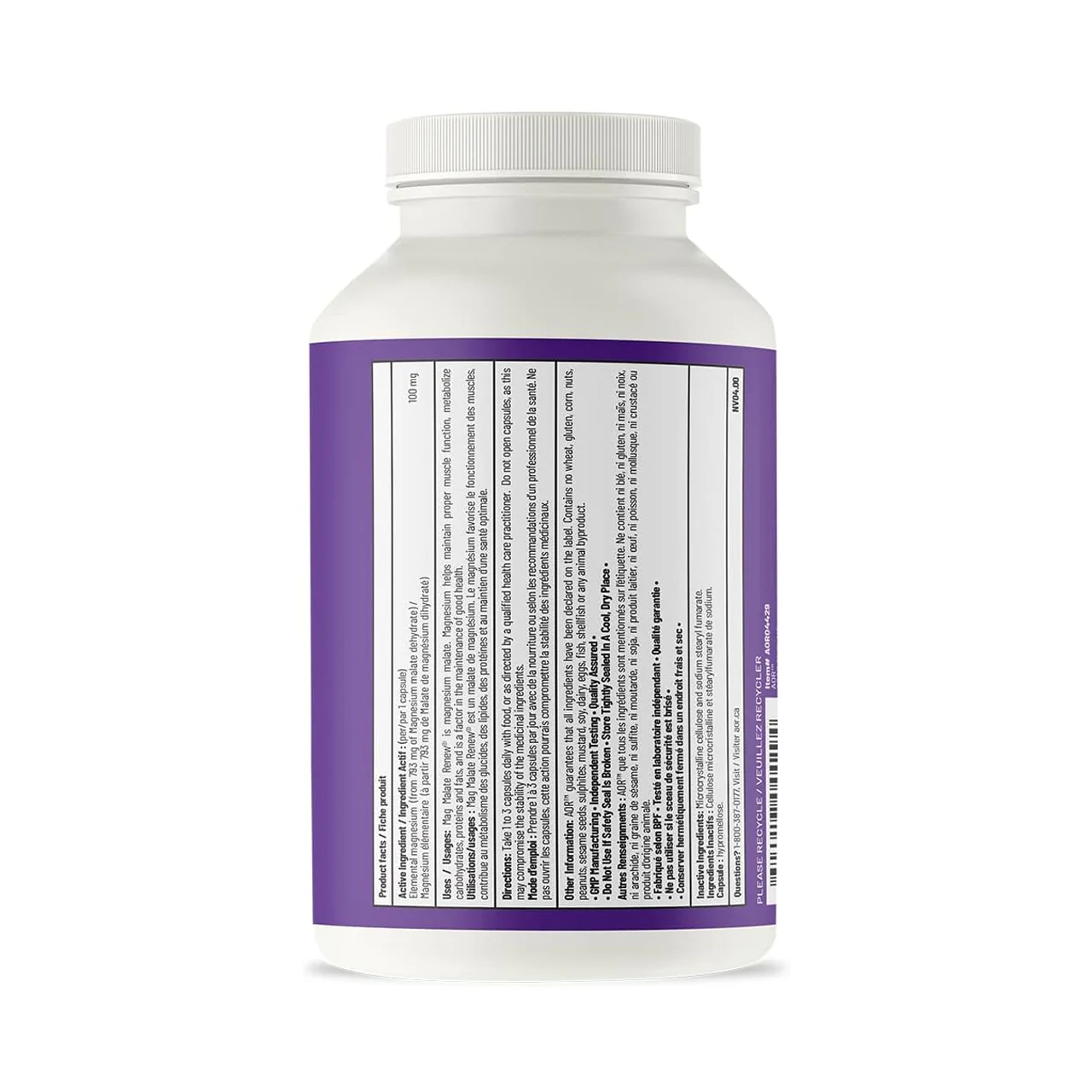 AOR - Mag Malate Renew | 240 Capsules - Image 2