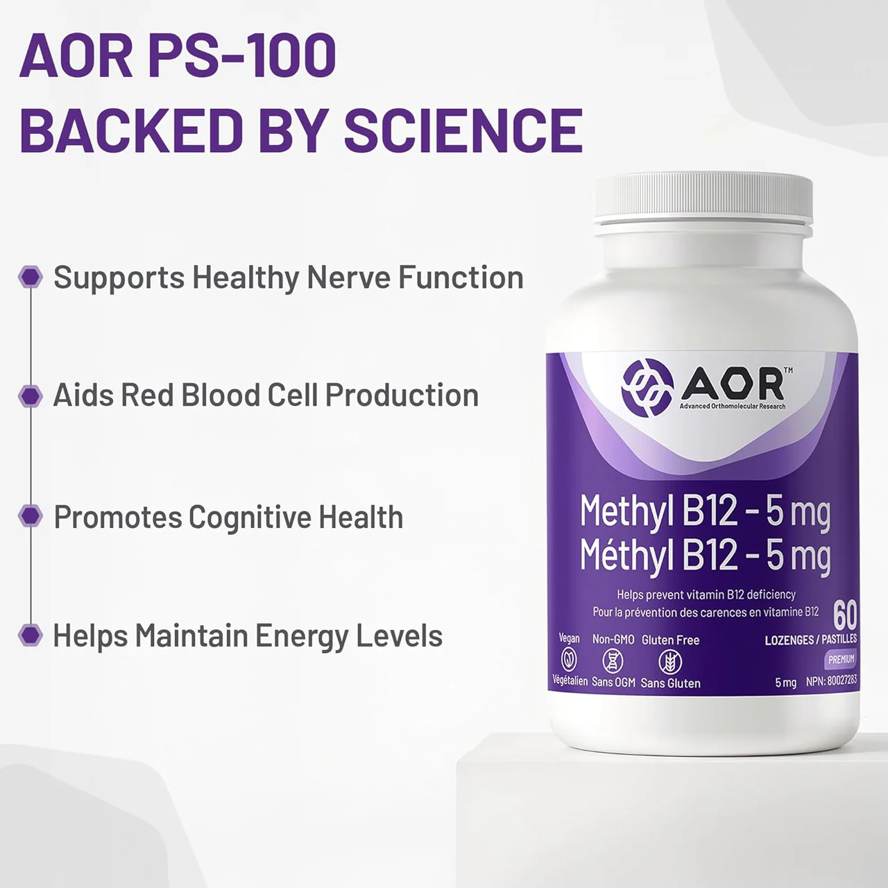 AOR - Methyl B12 5 mg | 60 Lozenges - Image 4