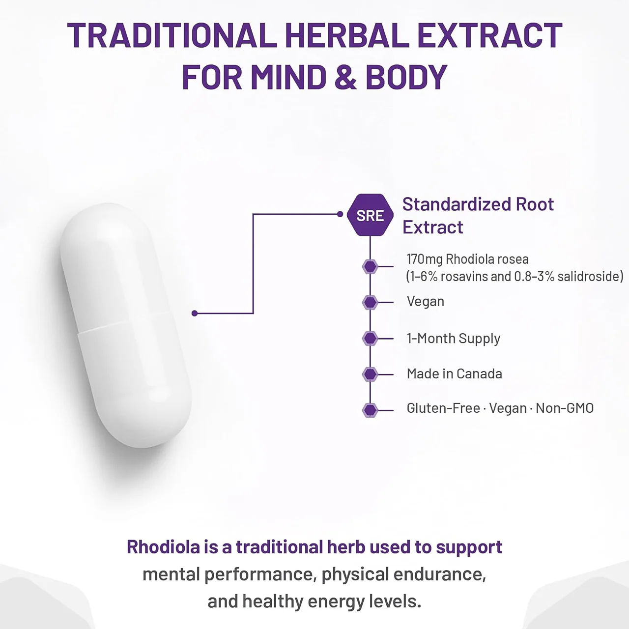 AOR - Rhodiola | 120 Capsules - Image 2