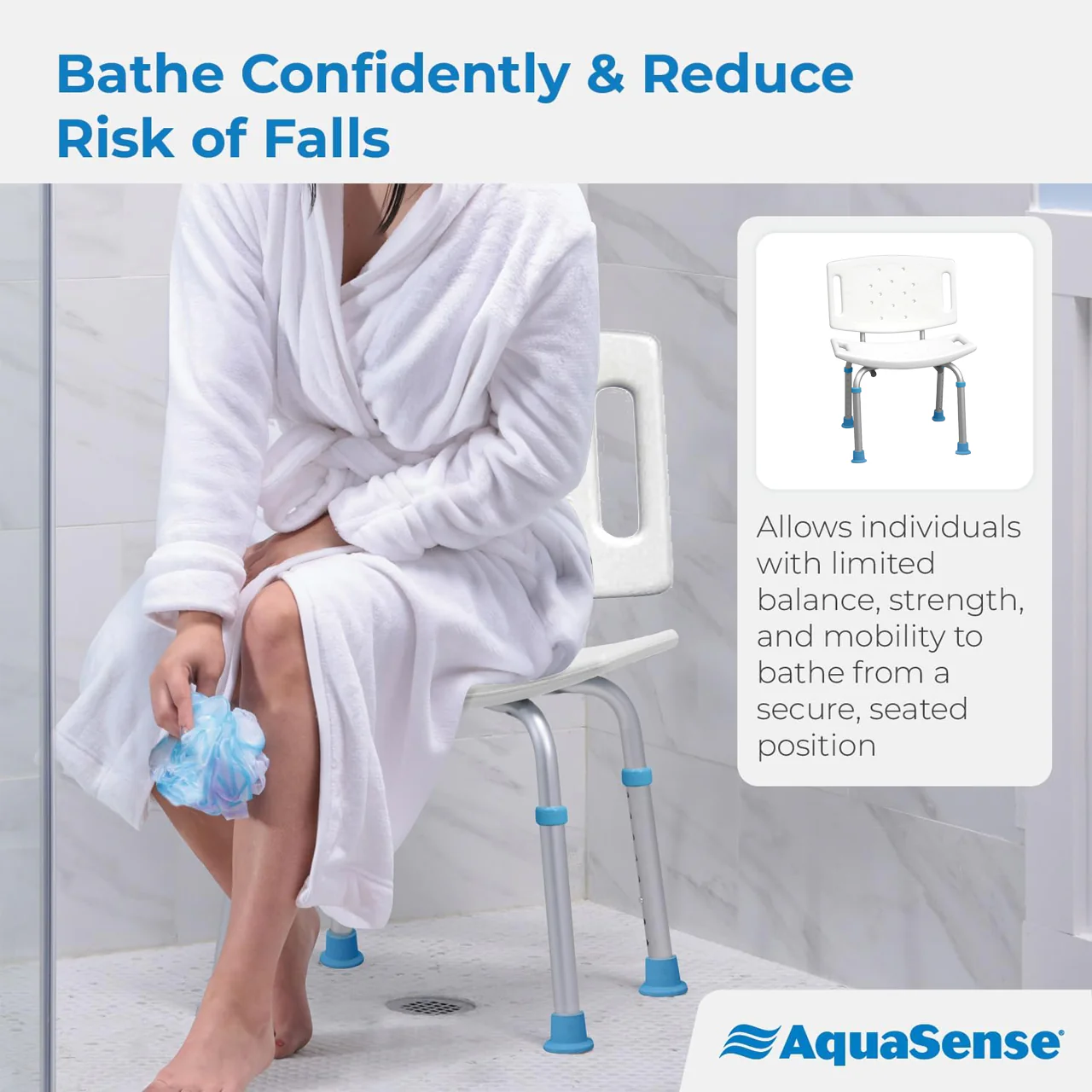 AquaSense - Bath Seat with Backrest - Image 3
