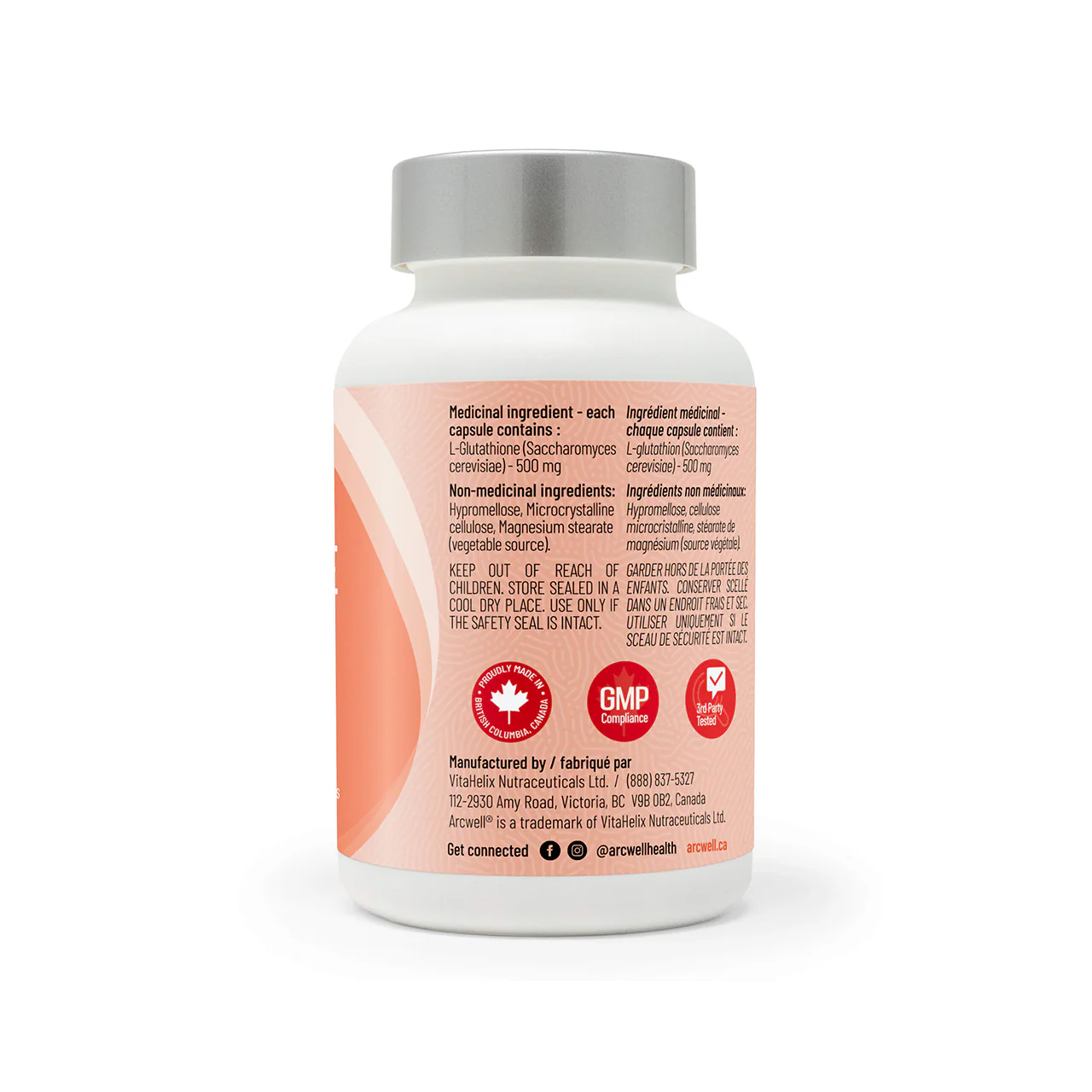 Arcwell - Glutathione Reduced 500 mg | 60 Capsules - Image 3