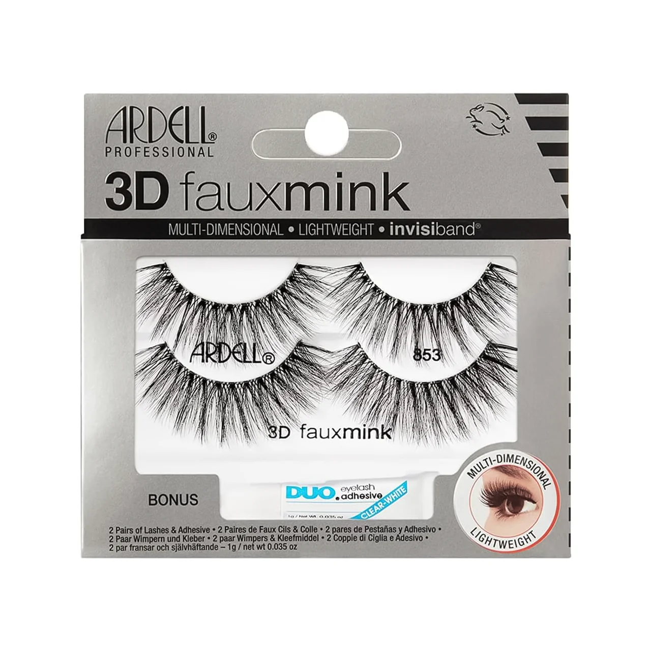 Ardell - 3D Fauxmink False Eyelashes with Lash Glue | 2 Pairs