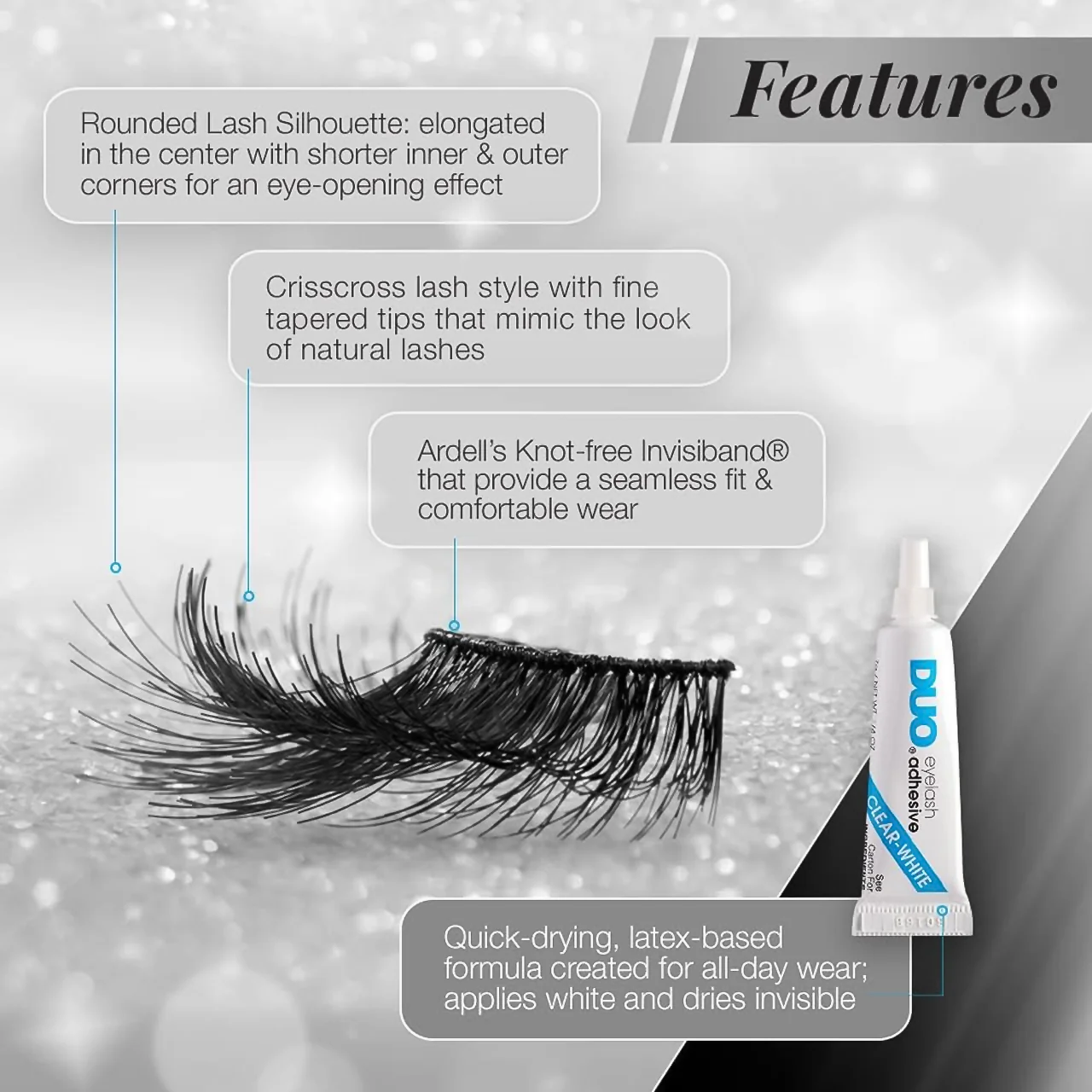 Ardell - 3D Fauxmink False Eyelashes with Lash Glue | 2 Pairs - Image 2