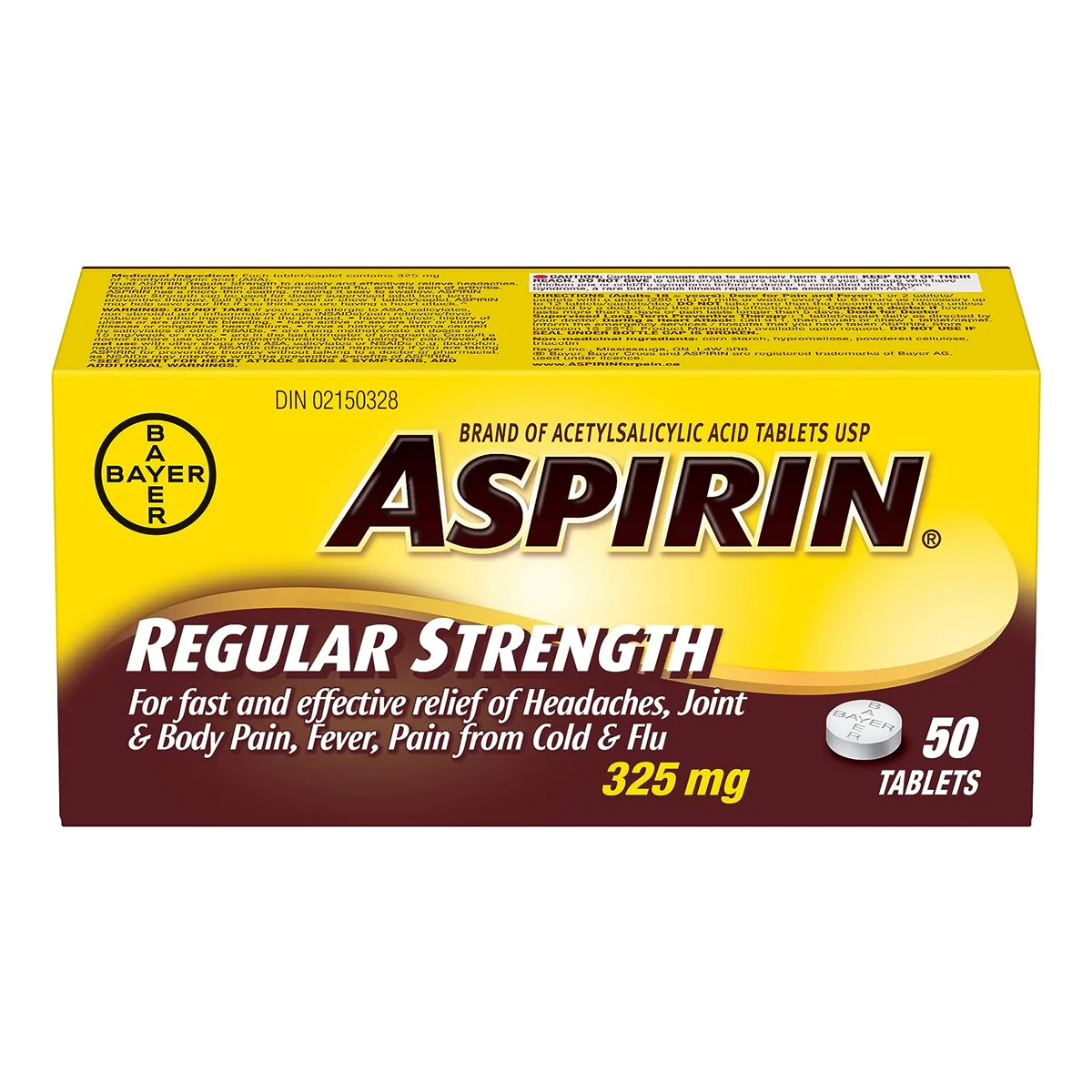 Aspirin - Regular Strength USP 325mg | 50 Tablets