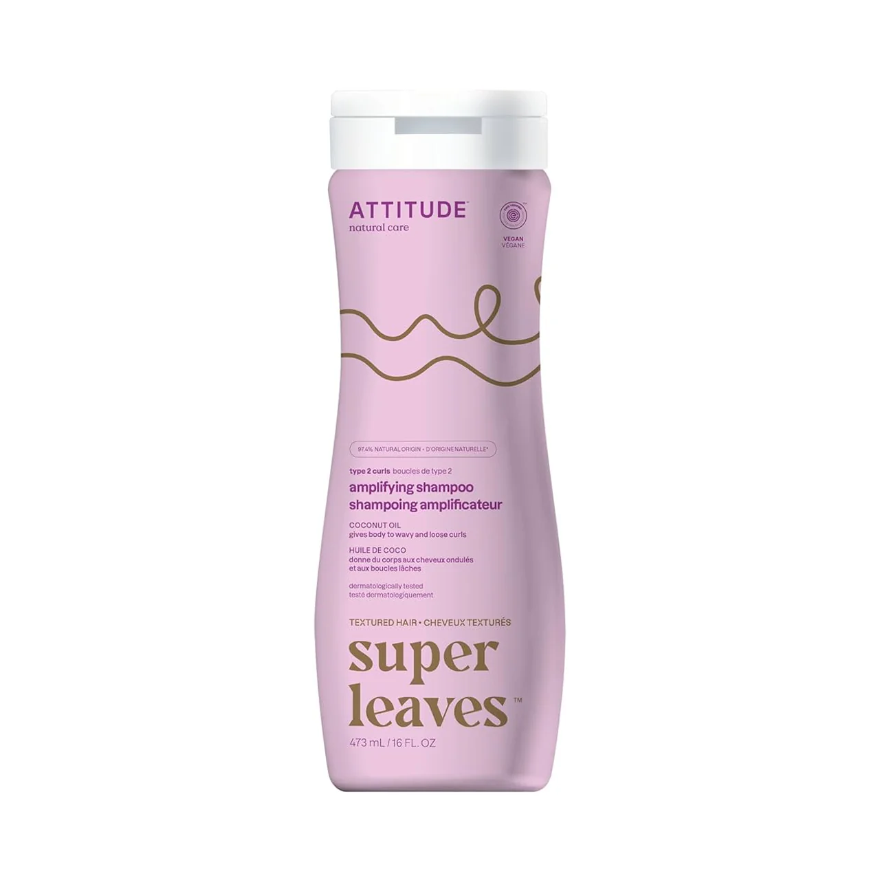 Attitude - Extra Gentle Shampoo For Type 2 Curls, Coconut Oil | 473 mL