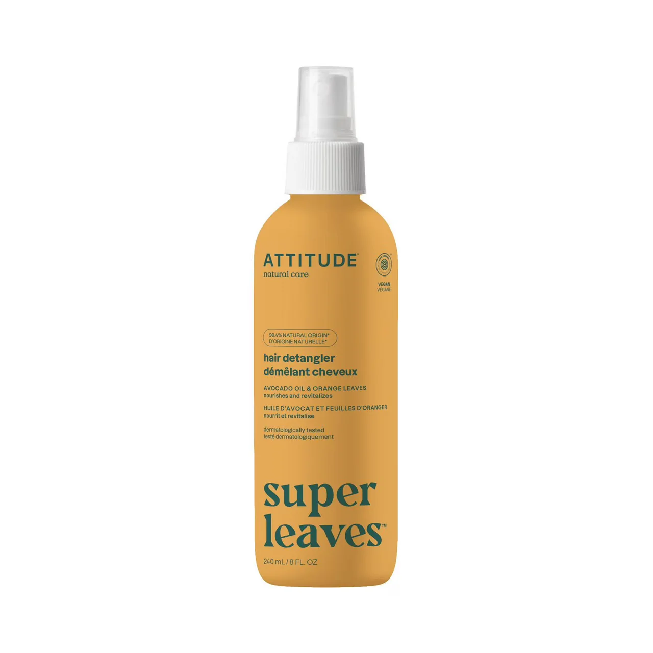 Attitude - Hair Detangler, Avocado Oil & Orange Leaves | 240 mL