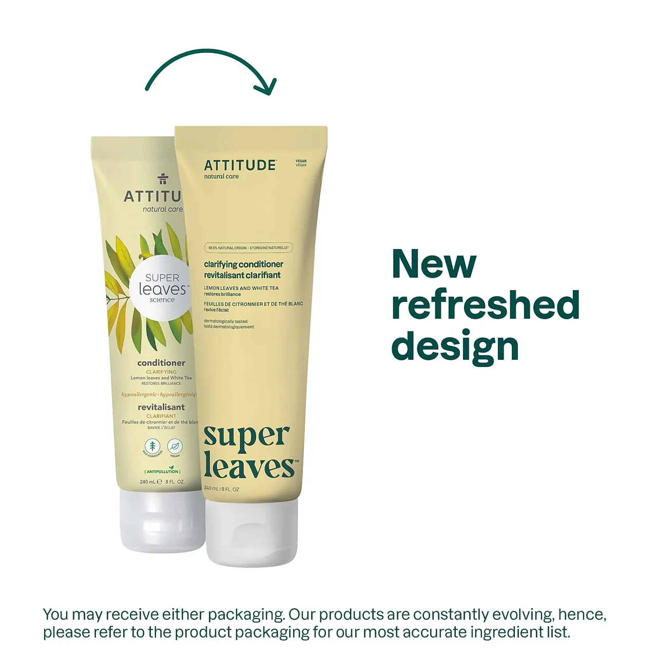 Attitude - Clarifying Conditioner, Lemon Leaves and White Tea | 240 mL - Image 2