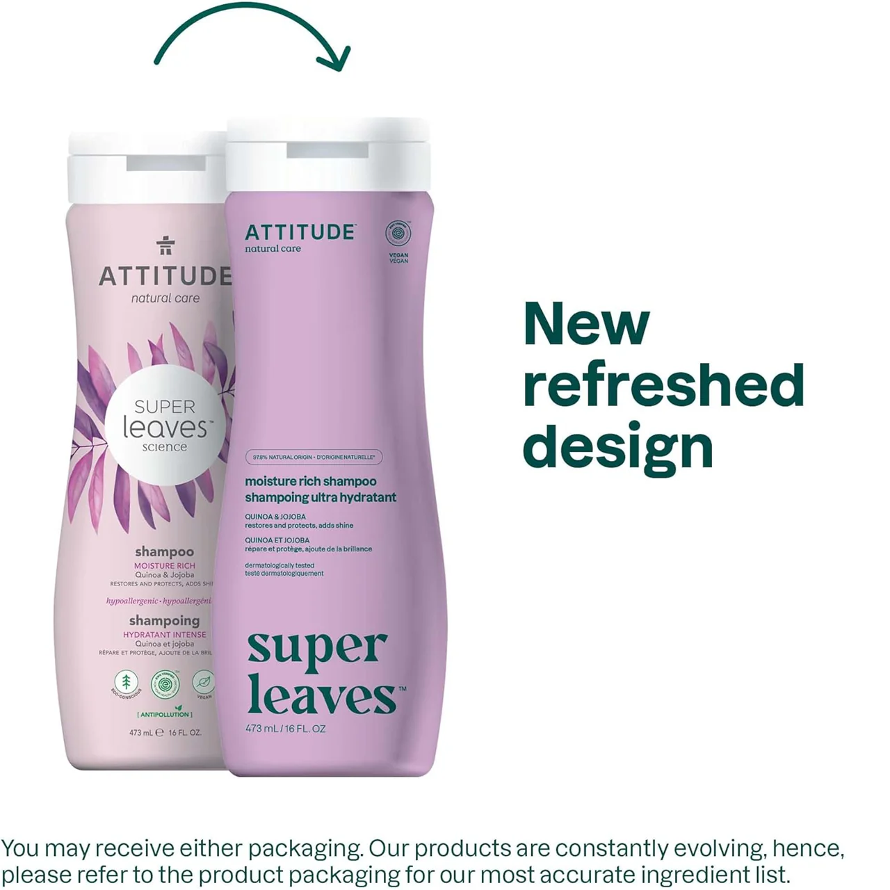 Attitude - Super Leaves Moisture Rich Shampoo, Quinoa & Jojoba | 473 mL - Image 3