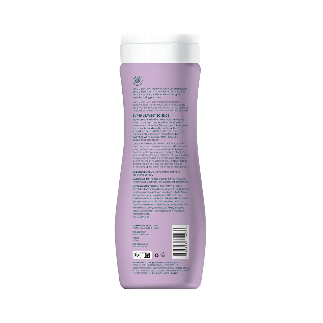 Attitude - Super Leaves Moisture Rich Shampoo, Quinoa & Jojoba | 473 mL - Image 4