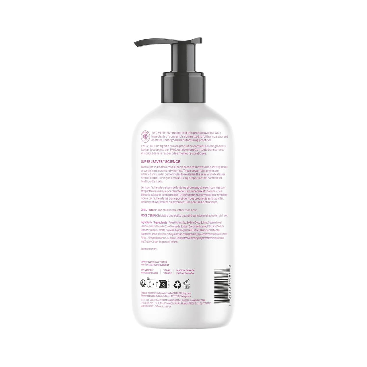 Attitude - Hand Soap Super Leaves, White Tea Leaves | 473 mL - Image 2