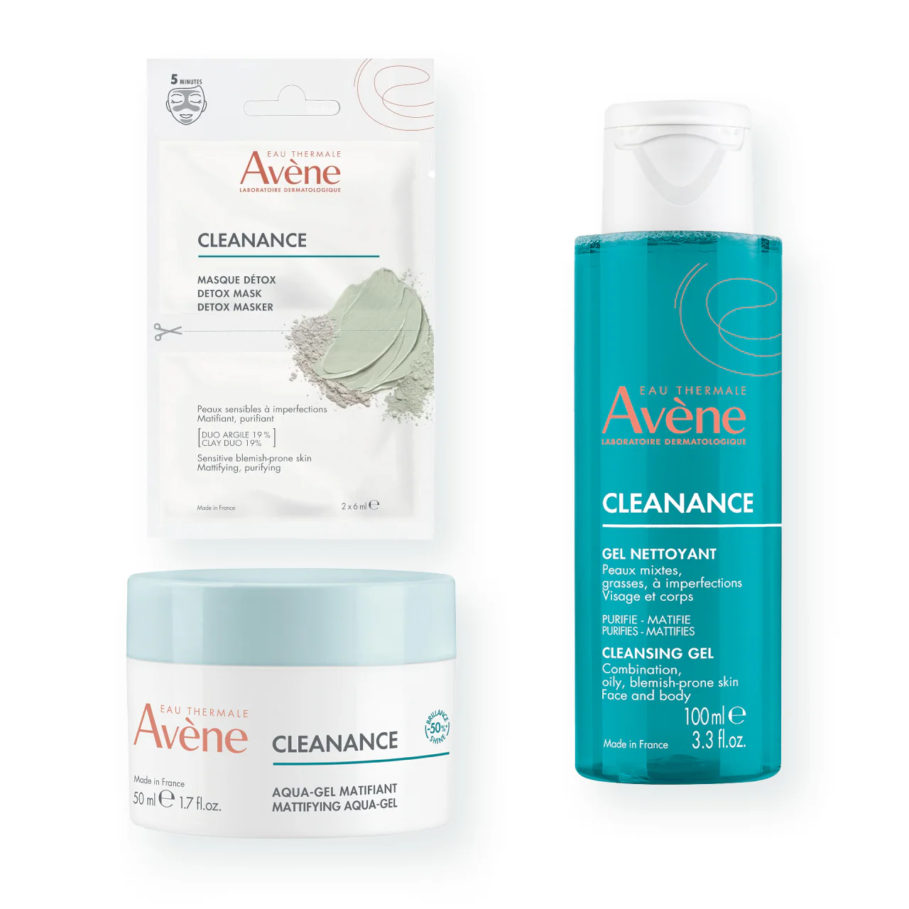 Avène - Cleanance Aqua Gel Mattifying Anti Acne Routine | 3 Piece Kit - Image 4