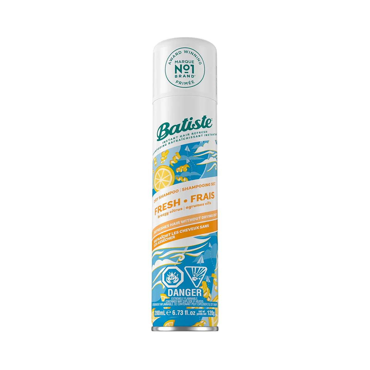 Batiste - Dry Shampoo, Fresh Breezy Citrus Scent | 200 mL