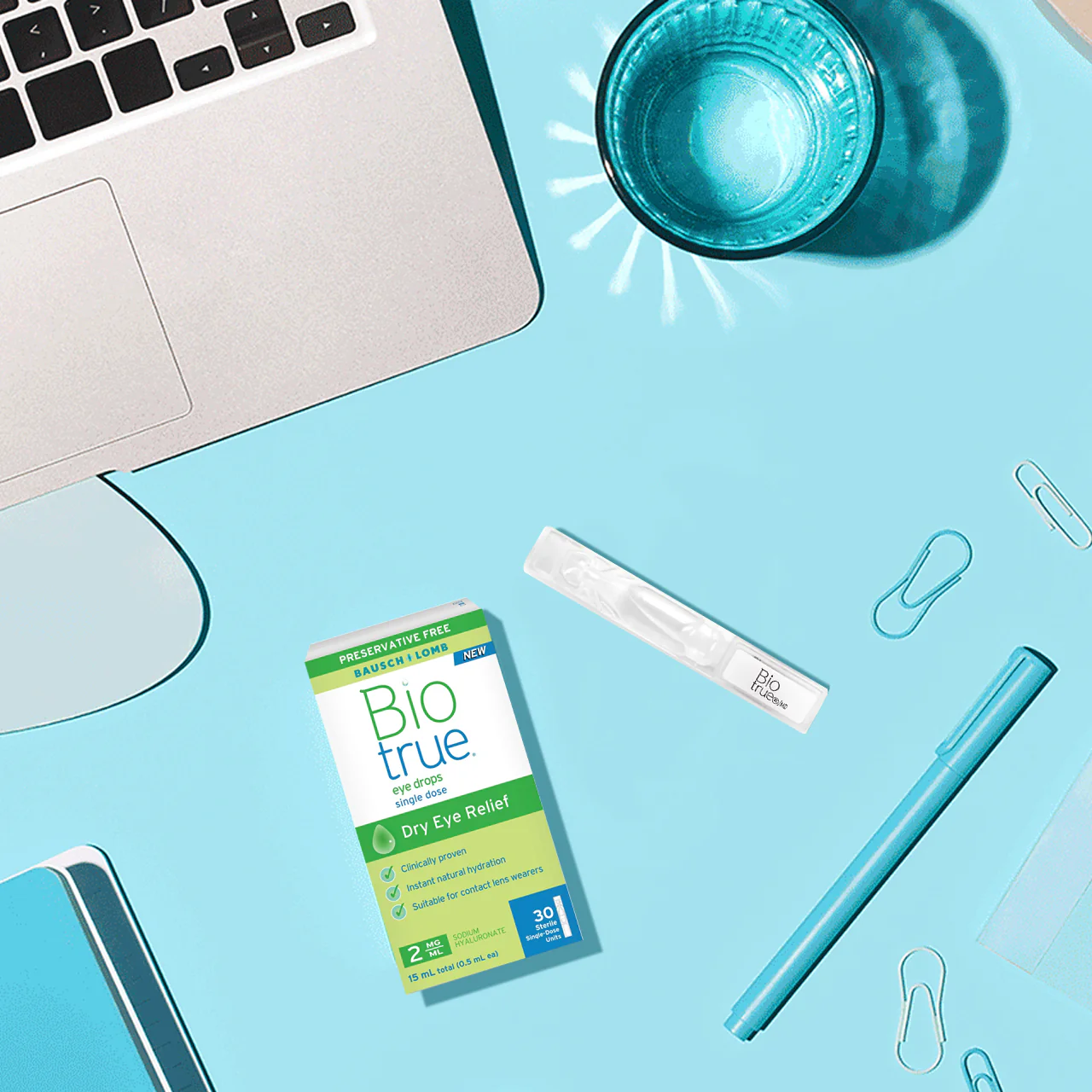 Bausch + Lomb - Bio True Eye Drops Dry Eye Relief 2mg/ml | 30 Sterile Single-Dose Units - Image 2