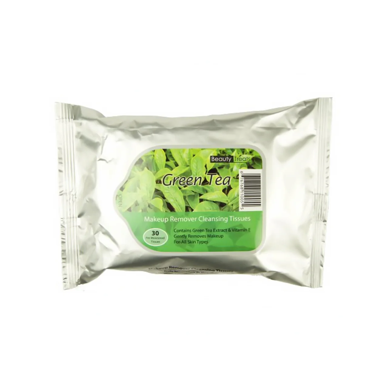 Beauty Treats - Makeup Remover Cleansing Tissues, Great Tea | 30 Pre-Moistened Tissues