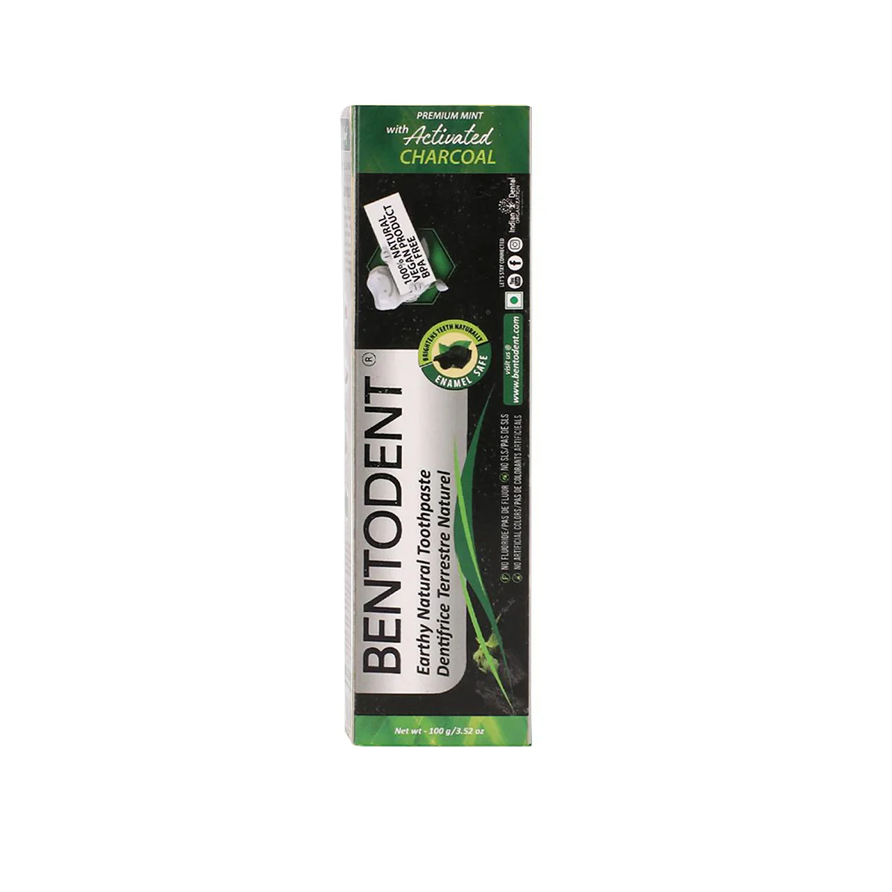 Bentodent - Activated Charcoal And Mint Toothpaste | 100 g