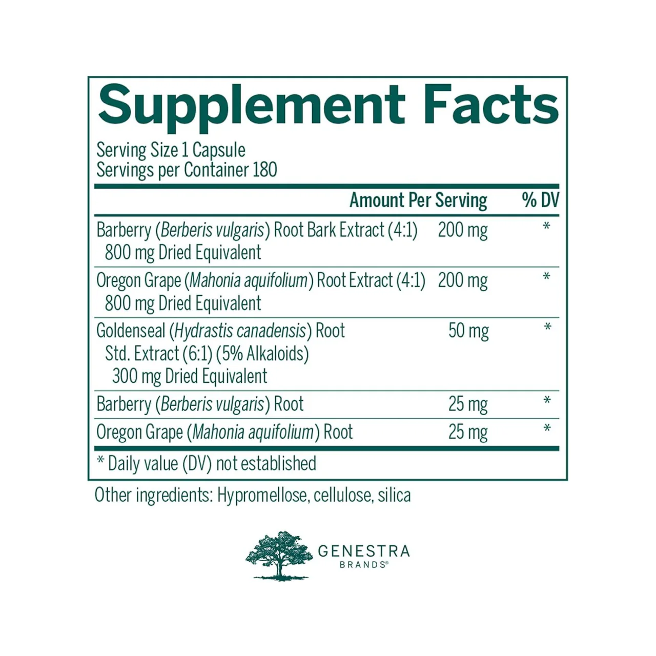 Genestra - Berberis Formula | 180 Capsules - Image 2