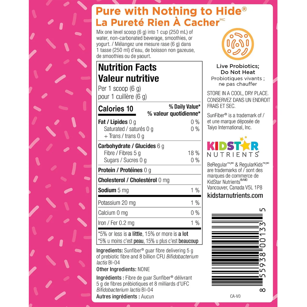 KidStar Nutrients - BeRegular Fibre + Probiotics | 180 g - Image 2