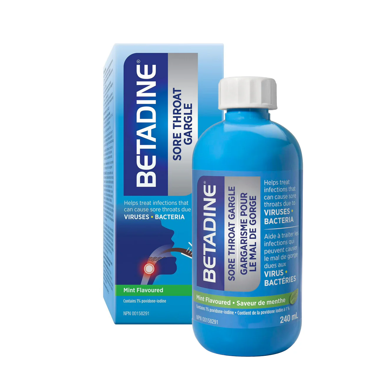 Betadine - Sore Throat Gargle, Mint Flavoured | 240 mL