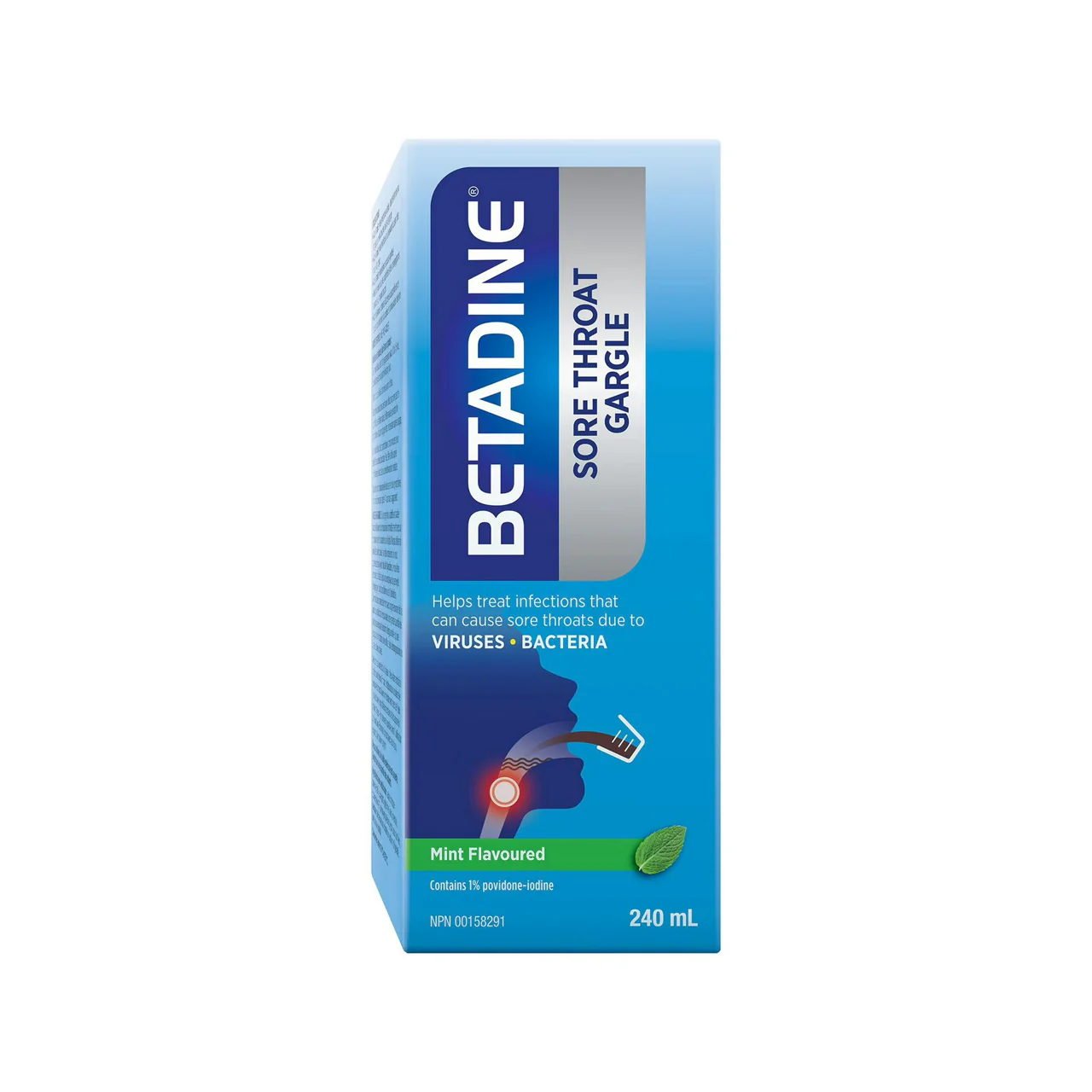 Betadine - Sore Throat Gargle, Mint Flavoured | 240 mL - Image 3