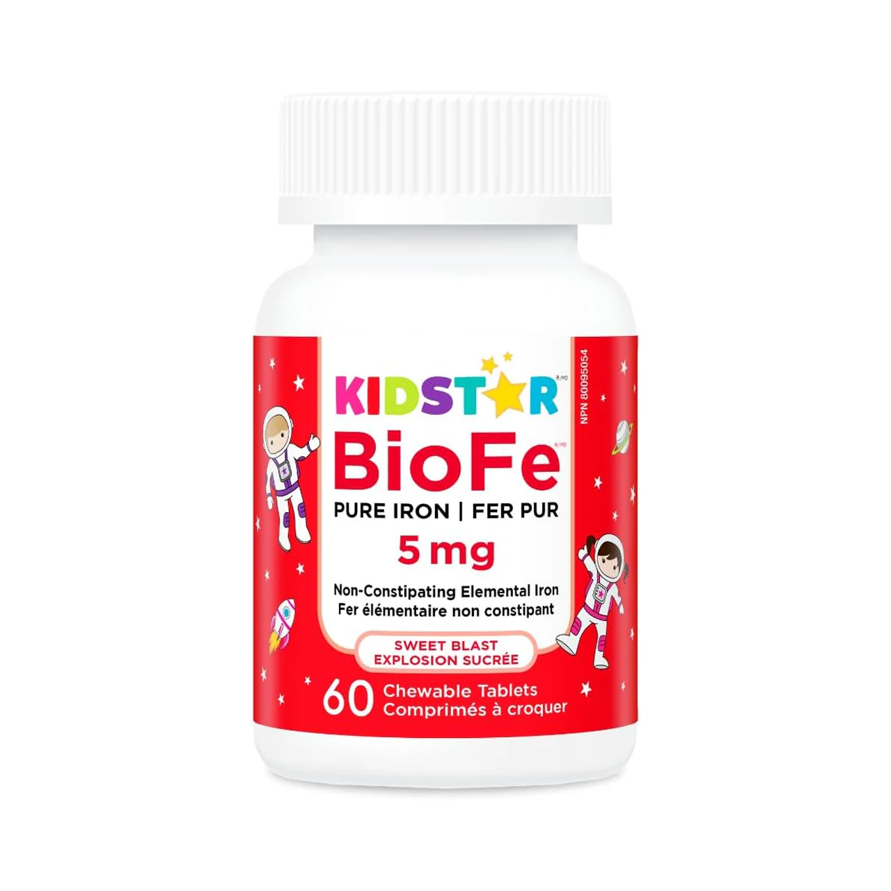 KidStar Nutrients - BioFe Pure Iron Chewable Sweet Blast | 60 Tablets