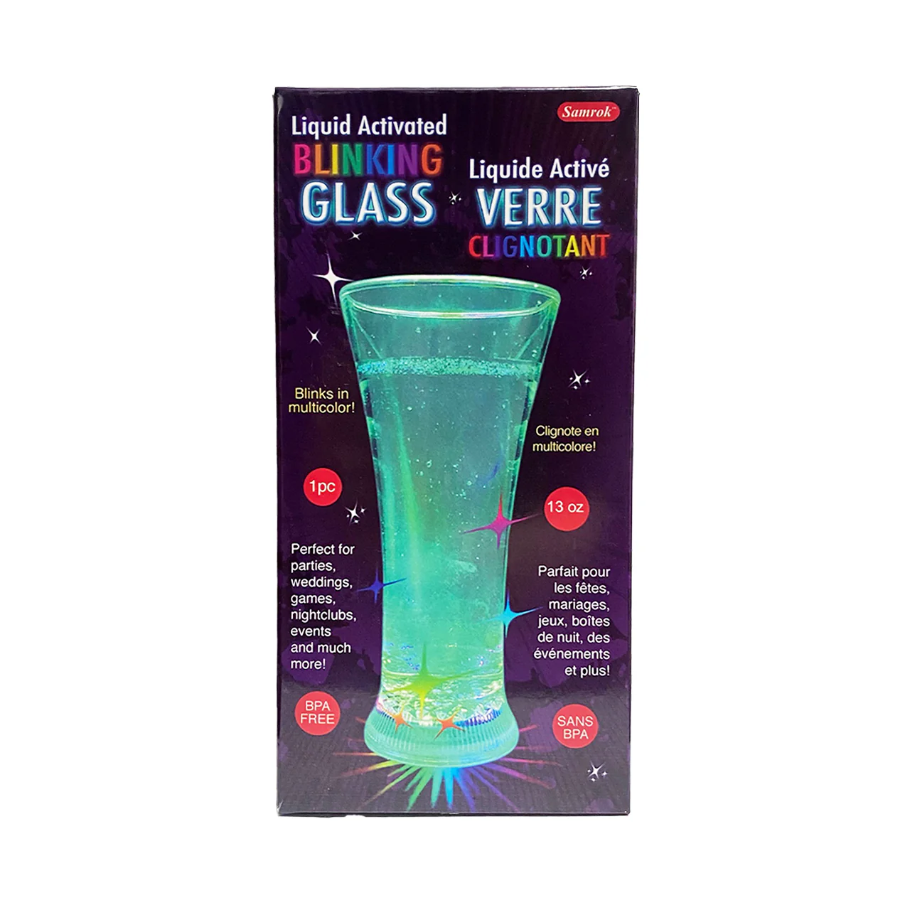 Samrok - Liquid Activated Blinking Glass, Multicolor