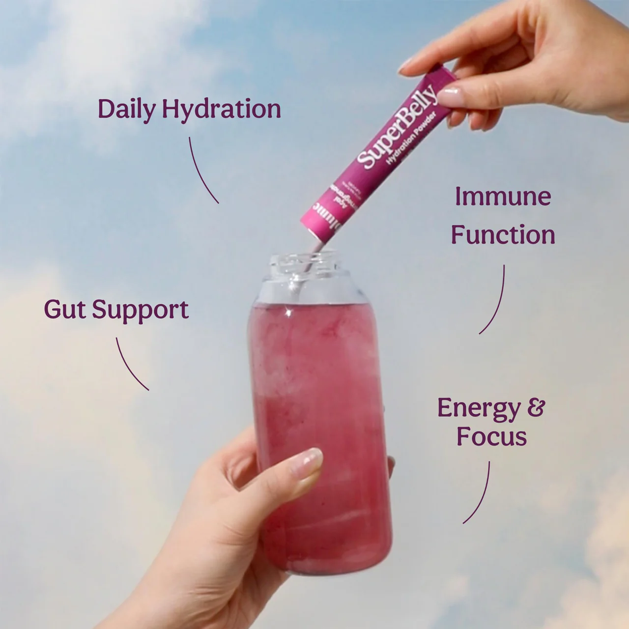 Blume - SuperBelly Gut-Building Hydration Powder, Açai Pomegranate | 15 Sachets - Image 3