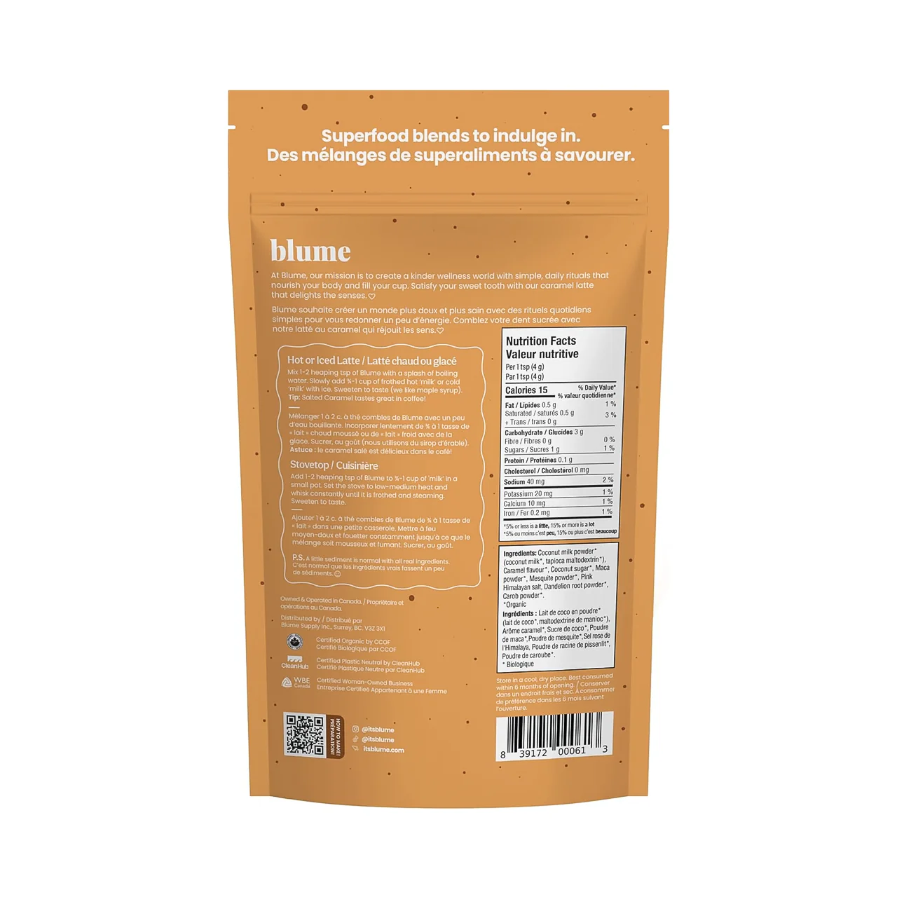 Blume - Superfood Latte, Salted Caramel Blend | 100 g - Image 2