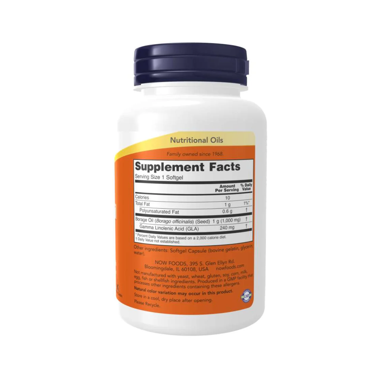 NOW - Borage Oil 1000 mg | 60 Softgels - Image 2