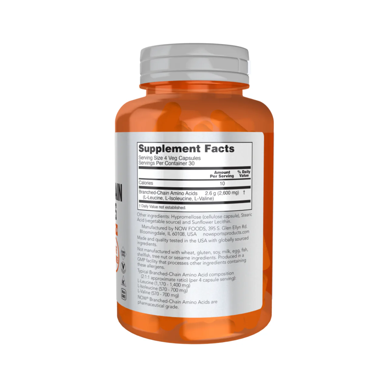 NOW - Branched Chain Amino Acid | 60 Cap - Image 2