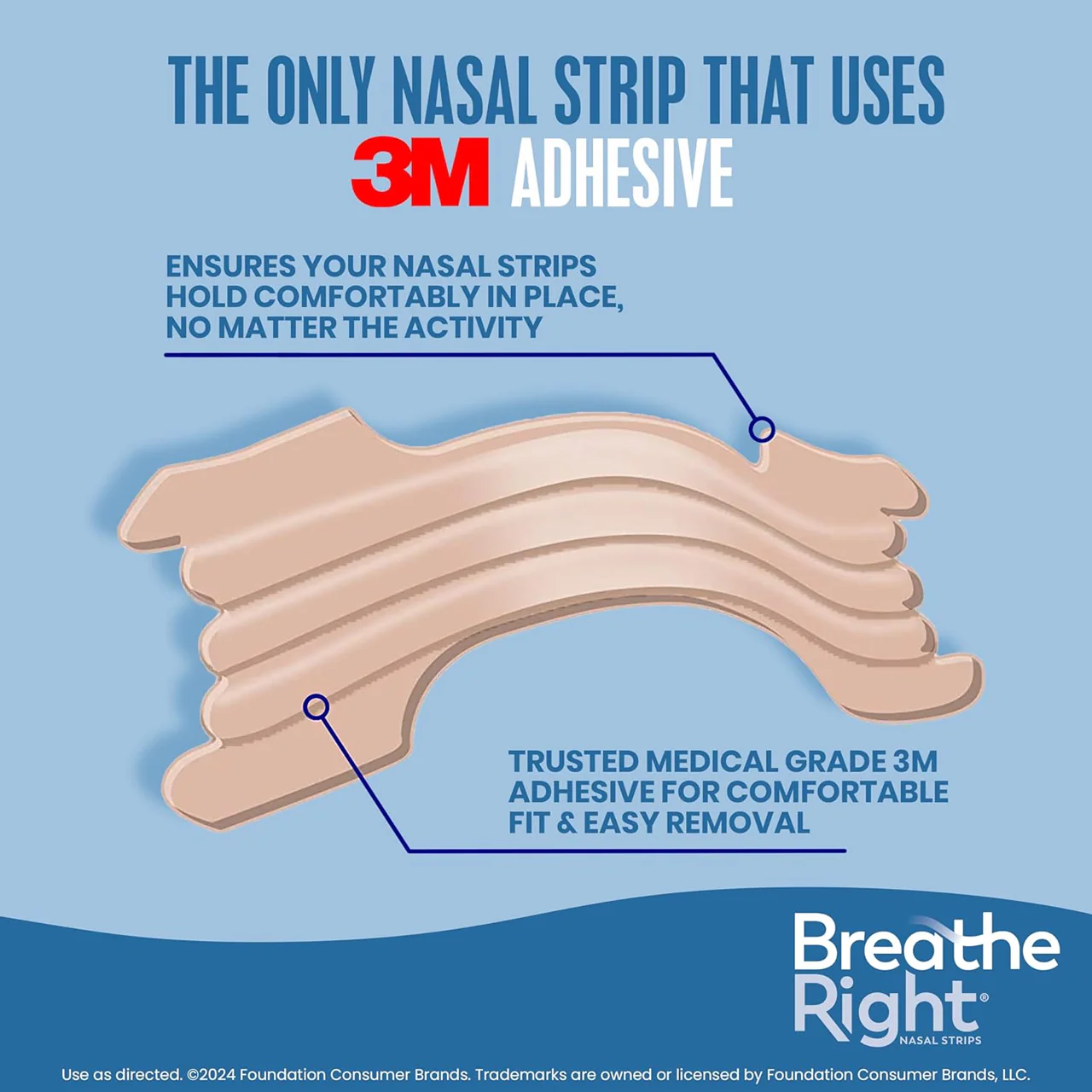 Breathe Right - Extra Strength TAN Nasal Strips | 44 Strips - Image 2