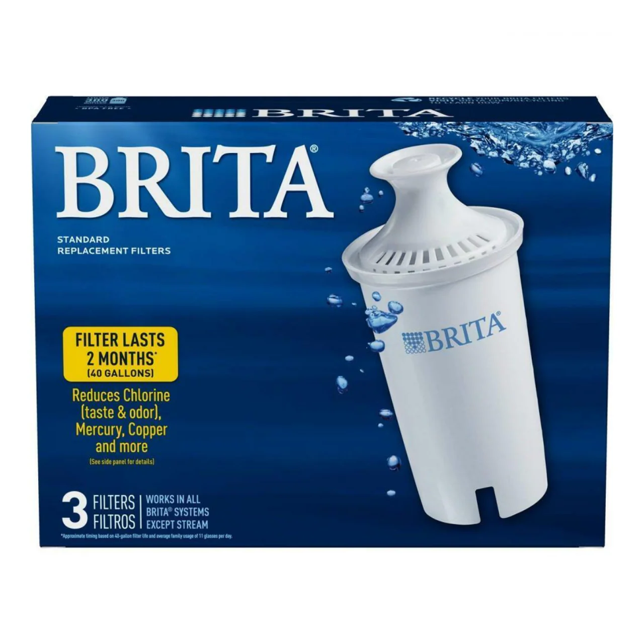 Brita - Replacement Water Filters for Pitchers & Dispensers | 3 Filters