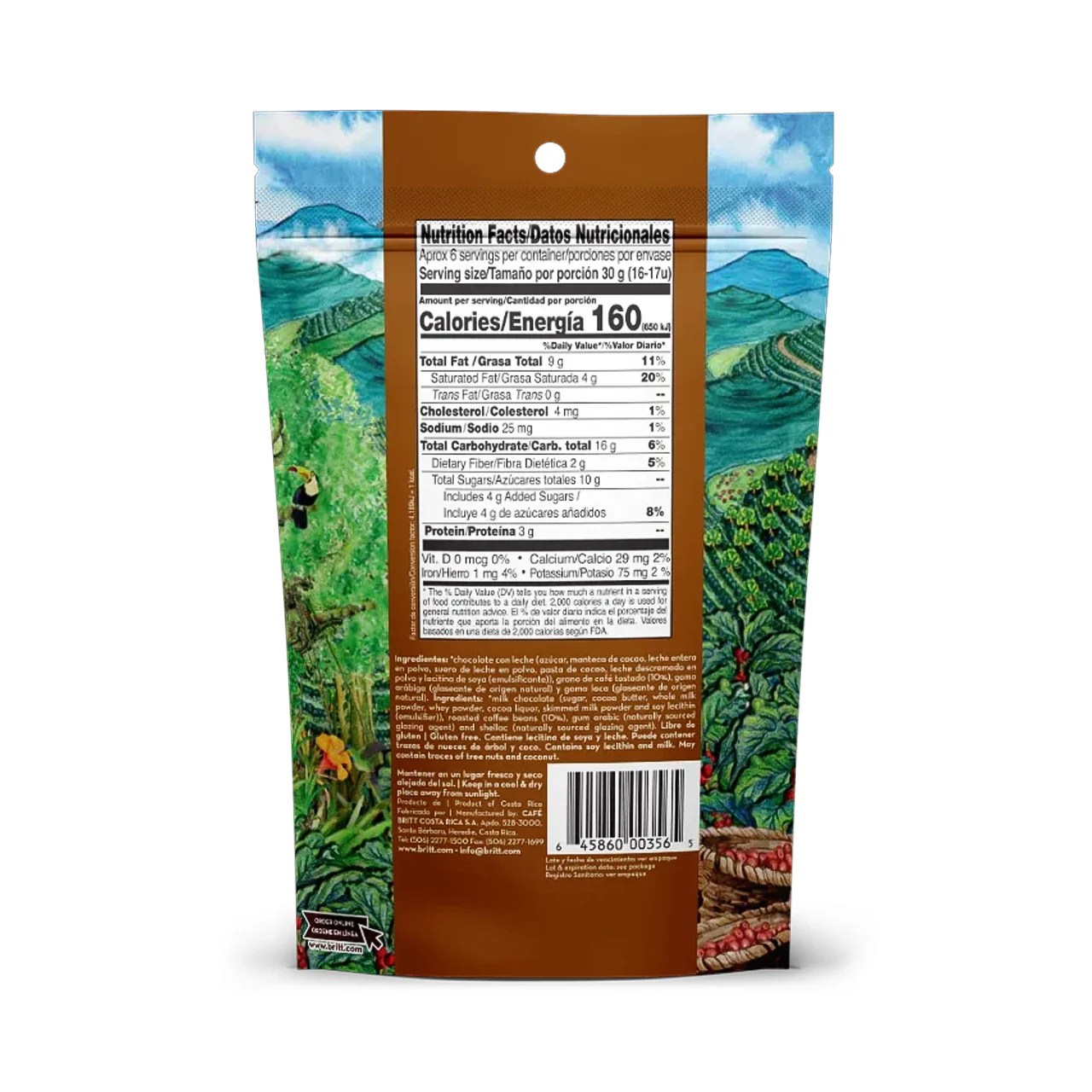 Cafe Britt - Milk Chocolate Covered Coffee Beans | 170 g - Image 2