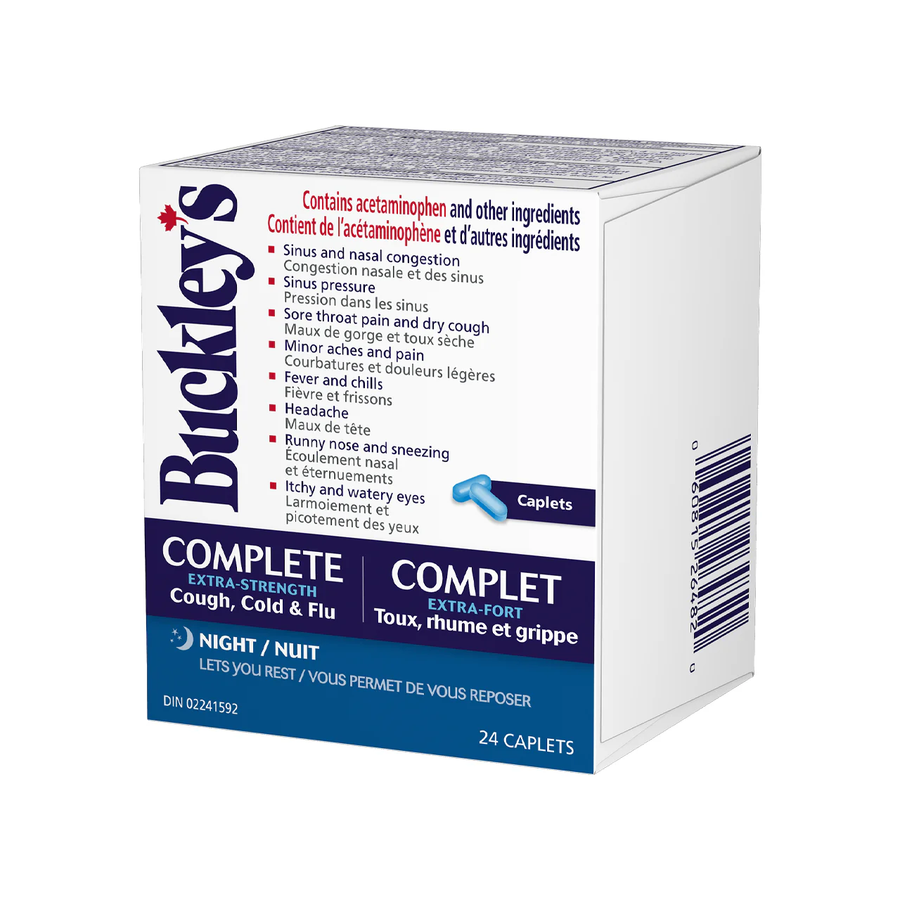 Buckley's - Complete Cough, Cold & Flu Nighttime, Extra Strength | 24 Caplets