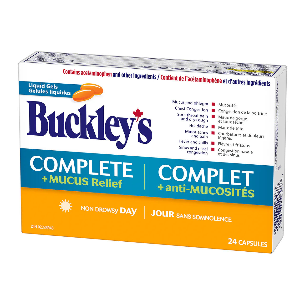 Buckley's - Complete with Daytime Plus Mucus Relief | 24 Daytime Liquid Gels